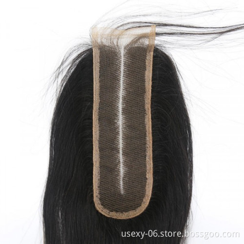 Kim K Kardashian Straight Closure,Deep Middle Part 100% Human Hair 2x6 Lace Closure With Baby Hair,2x6 Swiss Lace Closure